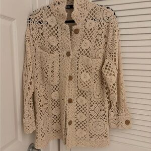 ZARA CROCHET CARDIGAN